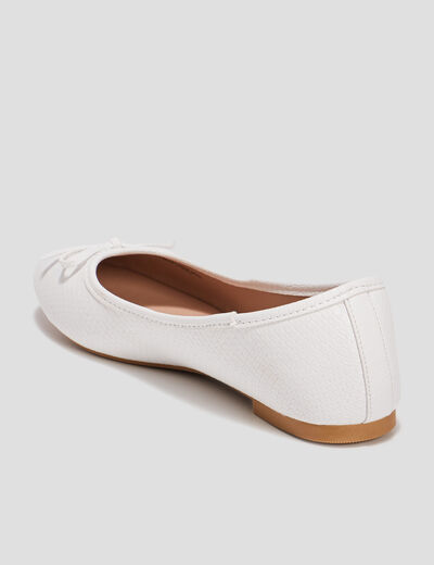 Ballerines détail noeud blanc femme