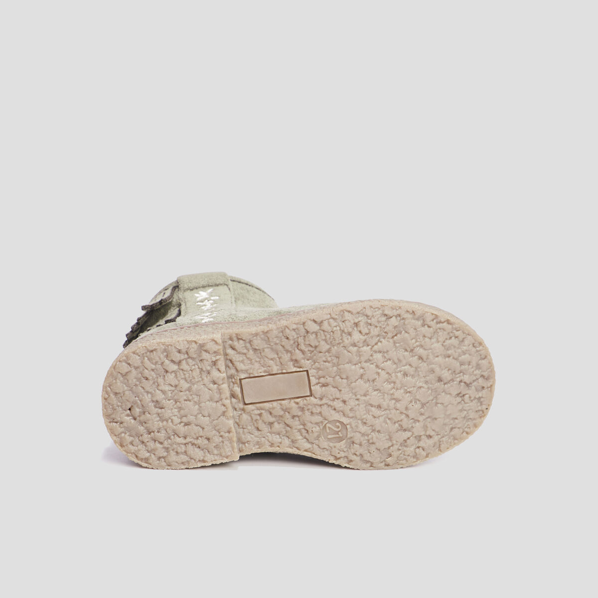 Bottines franges vert kaki bébé fille