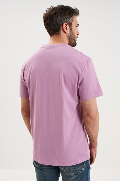T-shirt droit en coton manches courtes parme homme