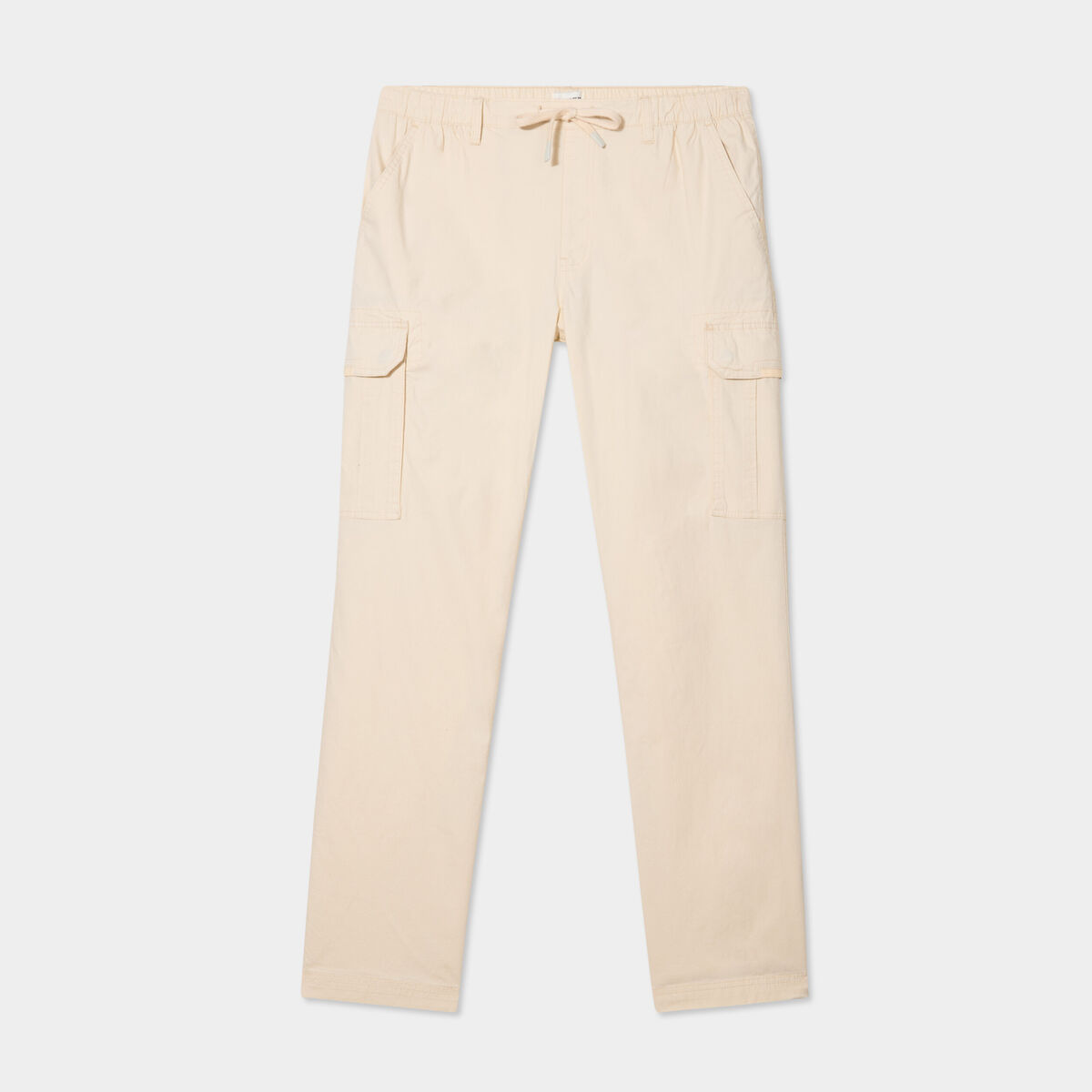Pantalon cargo slim coton beige homme