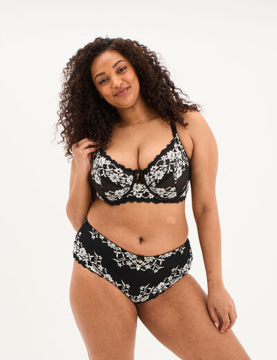 Soutien-gorge embo&icirc;tant dentelle noir femme grande taille