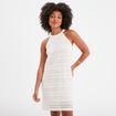 Robe dentelle encolure américaine Creeks blanc femme