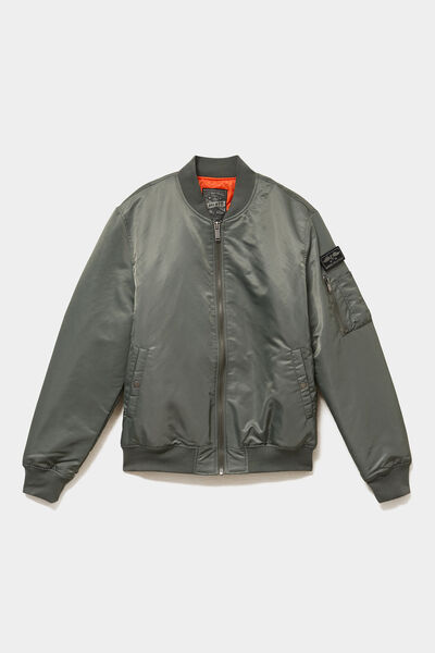 Blouson bomber d&eacute;perlant Liberto gris homme