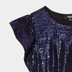 Robe à sequins et volants Liberto bleu marine fille