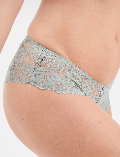 Shorty en dentelle vert clair femme