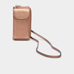 Sac pochette à bandoulière couleur bronze femme