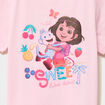 T-shirt coton Dora l'exploratrice rose fille