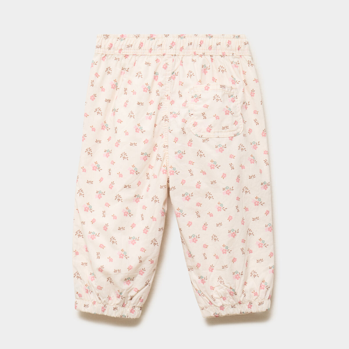 Pantalon jogger doublage coton ecru b&eacute;b&eacute; fille