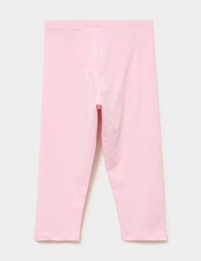 Legging corsaire taille &eacute;lastiqu&eacute;e rose clair fille