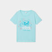 T-shirt col rond manches courtes Stitch vert turquoise femme