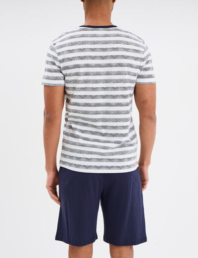 Ensemble pyjama 2 pièces blanc homme
