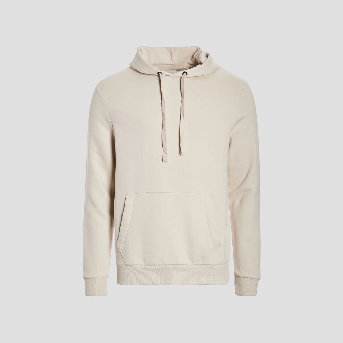 Sweat molleton à capuche hoodie creme homme