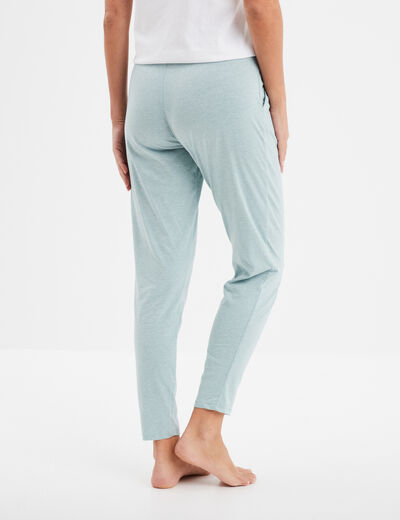 Pantalon de pyjama ajusté vert canard femme
