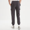 Pantalon jogging cargo molleton gris fonc&eacute; homme