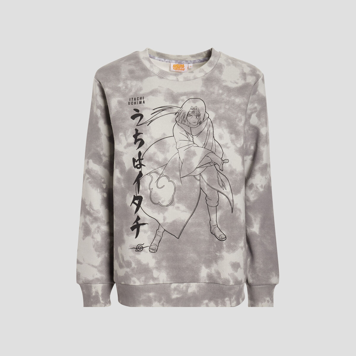 Sweat avec col rond Naruto gris femme