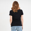 T-shirt grossesse manches courtes coton noir femme maternité