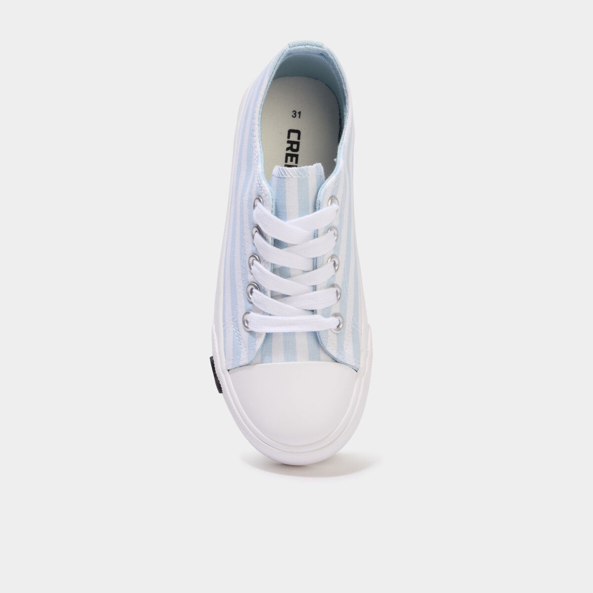 Tennis basses en toile bout renforc&eacute; bleu fille