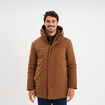 Parka mi-longue &agrave; capuche marron homme