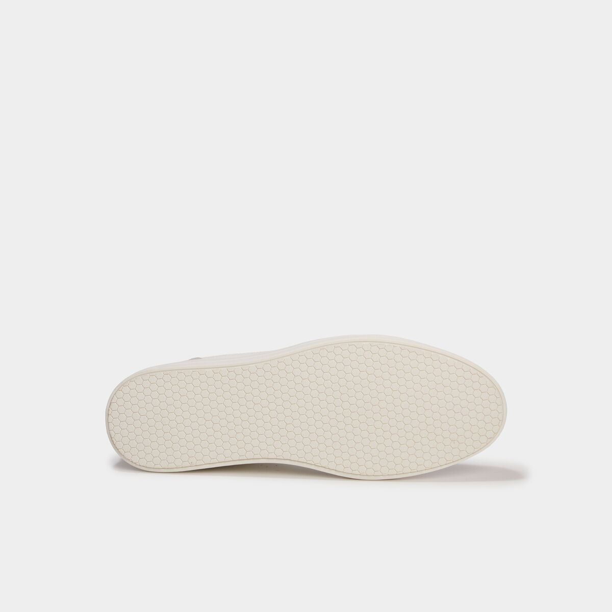 Baskets &agrave; lacets bi-mati&egrave;res blanc homme