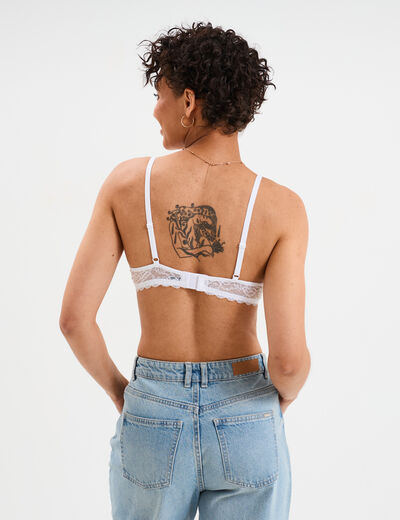 Soutien-gorge emboîtant dentelle blanc femme