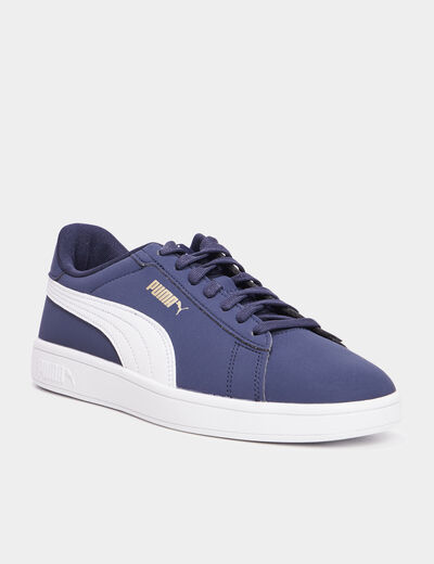 Tennis basses à lacets Puma Smash Buck bleu homme