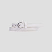 Ceinture avec boucle ronde blanc femme