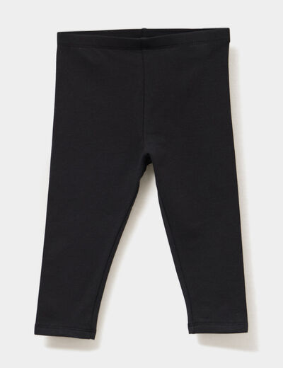 Legging doublé coton noir bébé fille