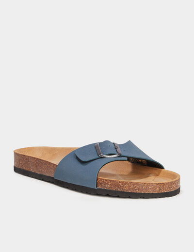 Mules avec boucles bleu marine homme