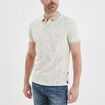 Polo jersey droit manches courtes coton beige homme