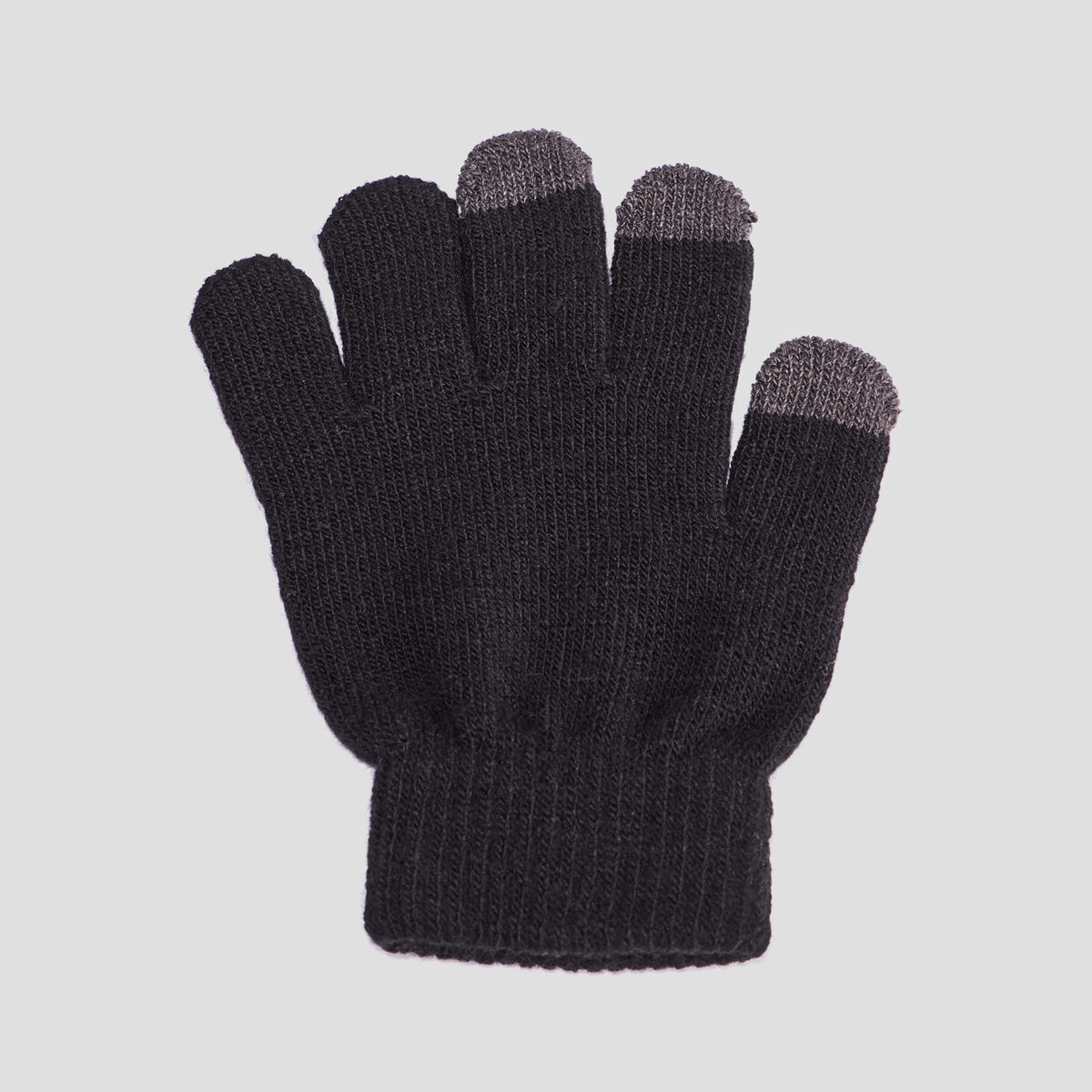 Gants avec bouts tactile noir garçon
