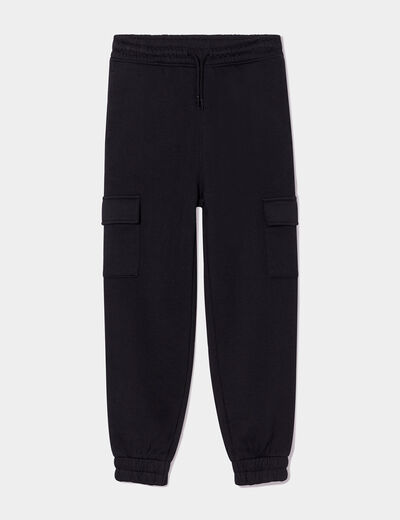 Pantalon de jogging cargo noir garçon