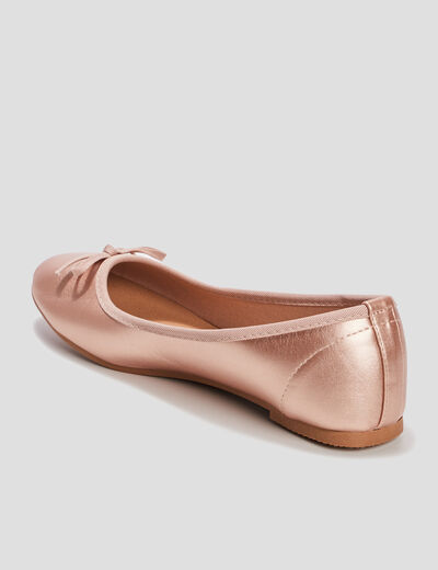 Ballerines avec noeuds sable fille