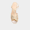 Sandales &agrave; talons jaune or femme