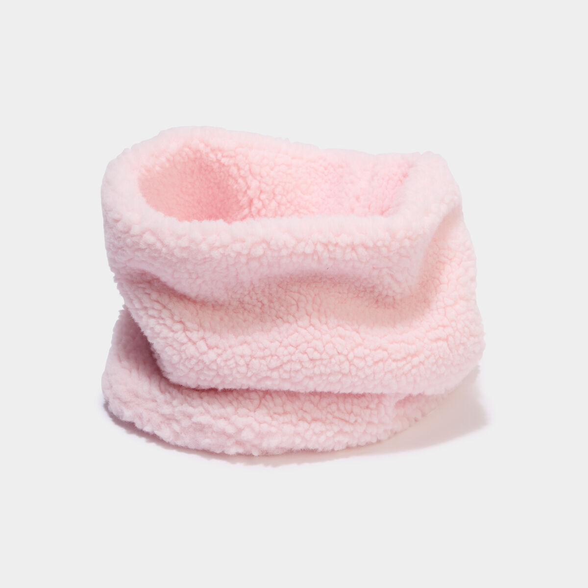 Tour de cou effet polaire rose fille