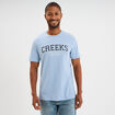 T-shirt col rond manches courtes coton bleu ciel homme