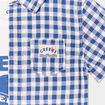 Ensemble coton chemise et débardeur bleu bébé garçon