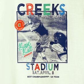 T-shirt manches courtes Creeks ivoire garçon