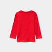 T-shirt manches longues No&euml;l Mickey rouge gar&ccedil;on