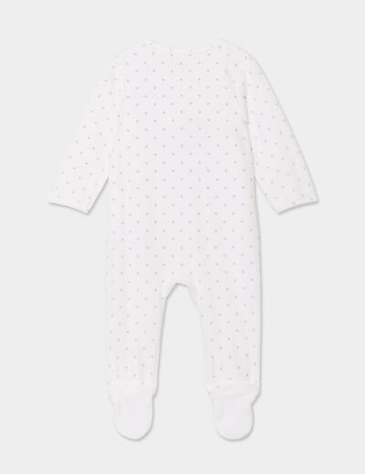 Dors-bien manches longues boutonné blanc bébé