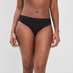 Shorty côtelé micro dentelle noir femme