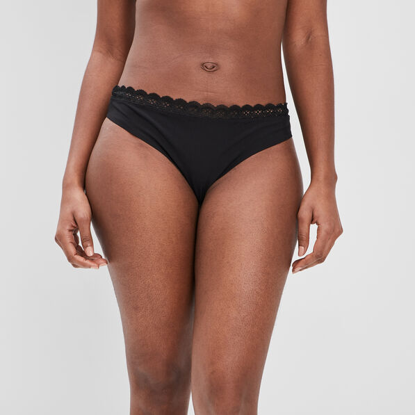 shorty cotele micro dentelle noir femme Shorty côtelé micro dentelle noir femme