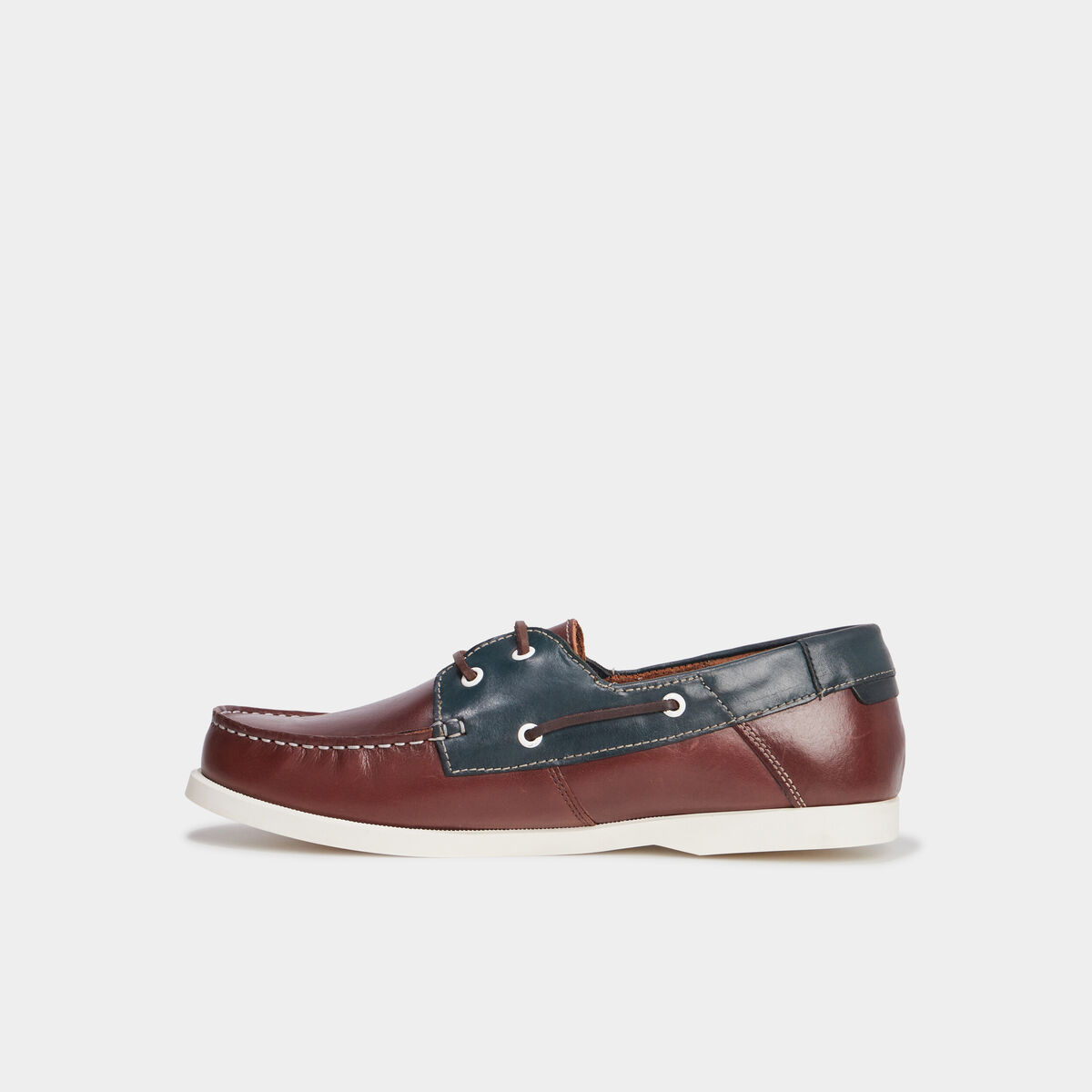 Chaussures bateau en cuir multicolore homme