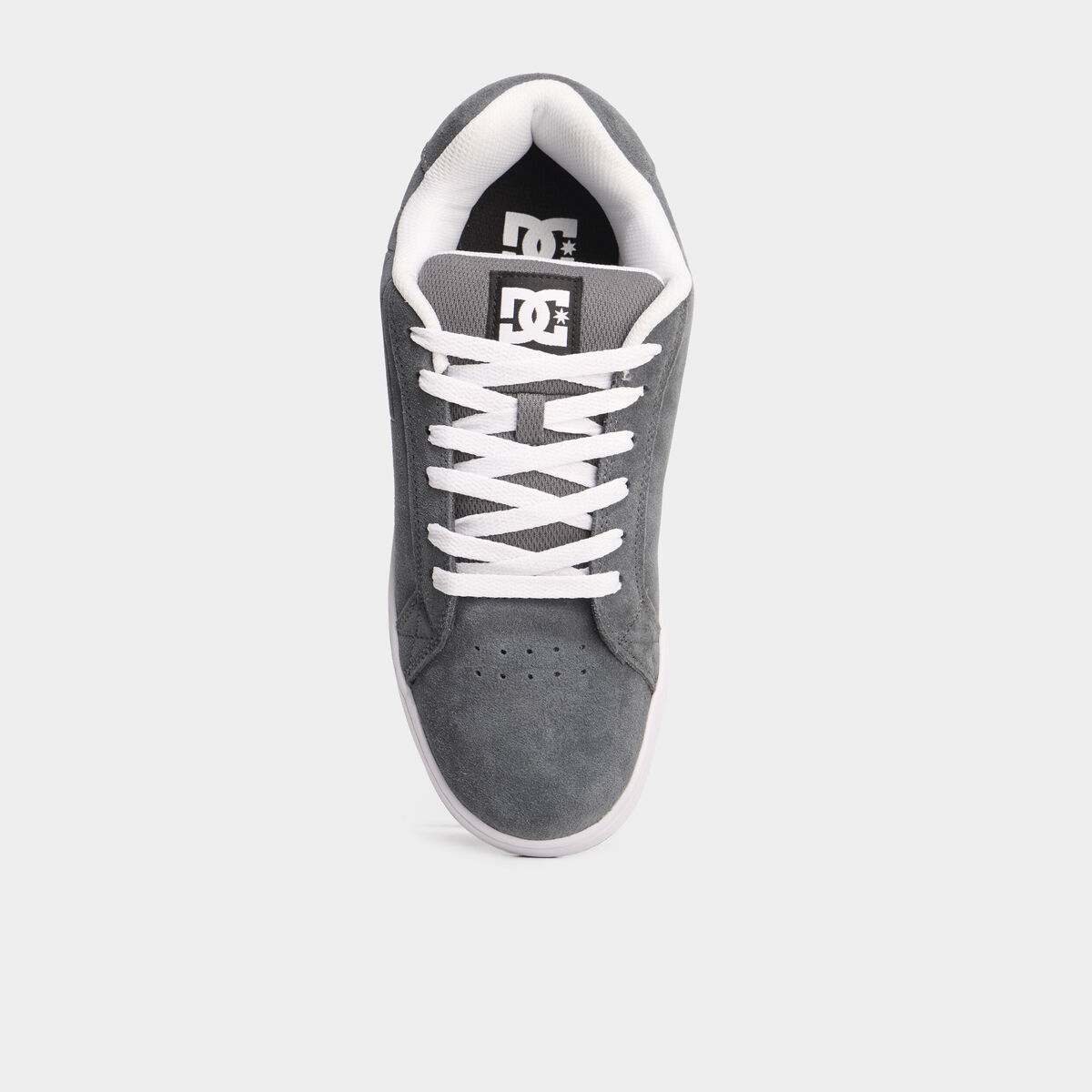 Tennis basses en cuir &agrave; lacets gris homme