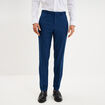 Pantalon de costume droit avec pinces bleu electrique homme