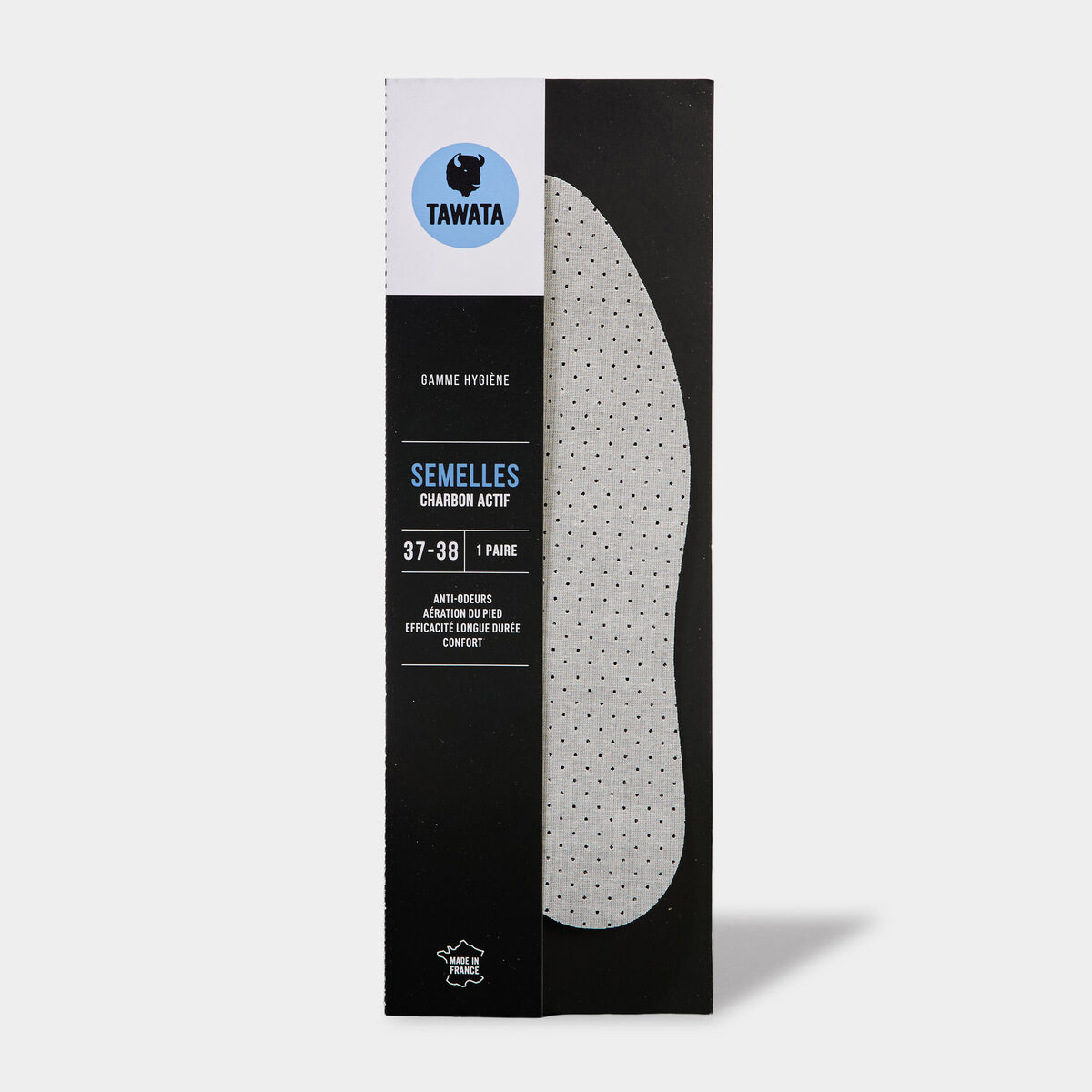 Semelles charbon actif Tawata blanc mixte