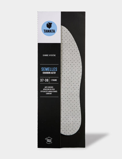 Semelles charbon actif Tawata blanc mixte