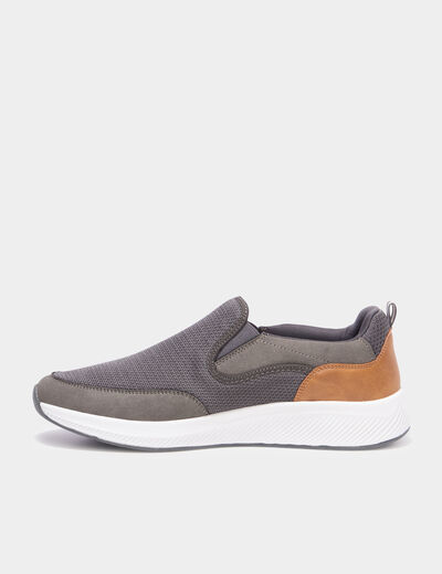 Baskets semelles &eacute;paisses gris homme