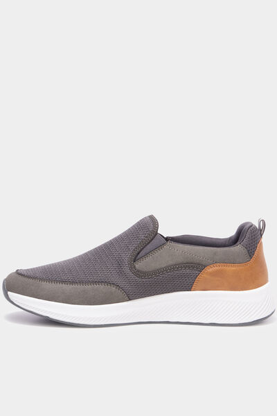Baskets semelles &eacute;paisses gris homme