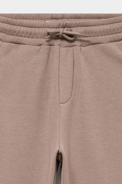 Pantalon de jogging confort doubl&eacute; taupe gar&ccedil;on