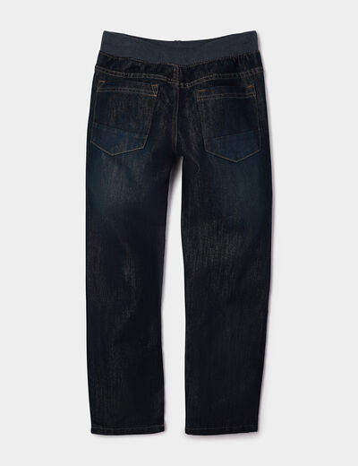 Jeans regular taille ajustable denim brut garçon